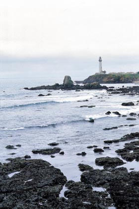 Latarnia morska, Point Pigeon Lighthouse, Pacyfik, Pacific, Kalifornia, California